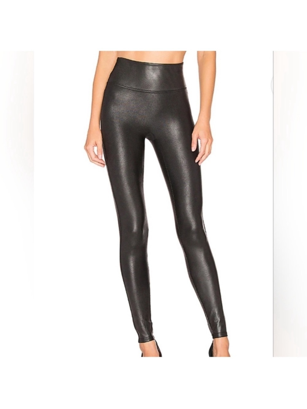 Spanx High-Waist Black Faux Leather Leggings